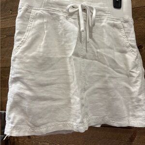 Athleta white linen skirt